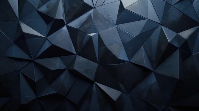 Video Abstract blue background with geometric triangles