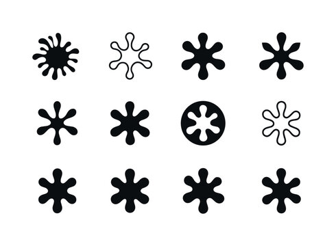 Paint Splash Logos. Splash of paint. Icon set. Set Logo of Splas