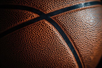 close up of basketball ball