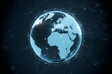 Naklejka premium A blue planet earth from space