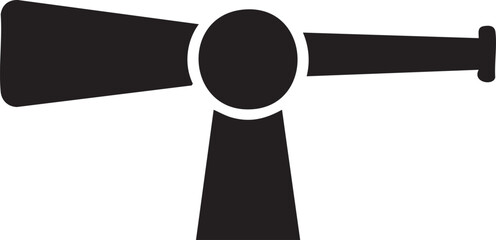 Ship Radar Antenna Silhouettes Vector Rotating Bar