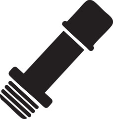 Tire Valve Stem Cap Silhouettes Vector Icon