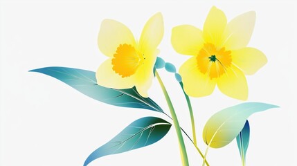 Elegant yellow daffodil picture