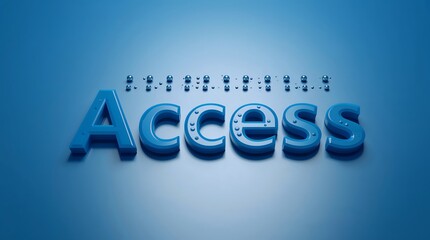 Accessibility concept showing braille text and raised dots in modern blue design