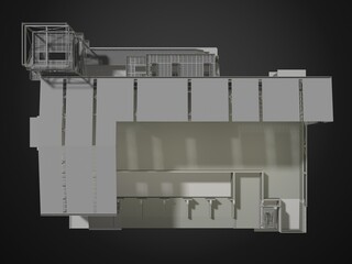3D illustration of industrial project