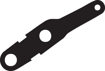 Aircraft Flap Actuator Silhouettes Vector Mechanical Arm