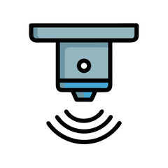 Stylized illustration of a modern wireless sensor device icon