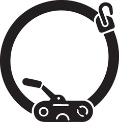 Tie Down Strap Ratchet Silhouettes Vector Assembly