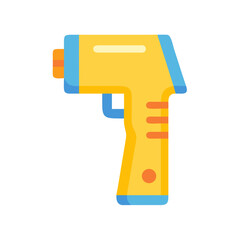 Digital yellow and blue non-contact thermometer vector illustration