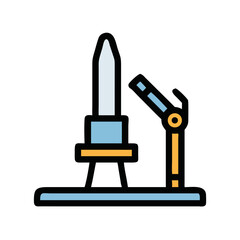 Laboratory equipment icon on a black background illustration