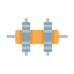 Stylized depiction of an electrical resistor on a black background
