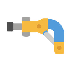 Isolated water gun illustration on black background studio shot