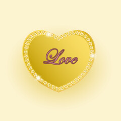 Valentine's Day card with  heart.