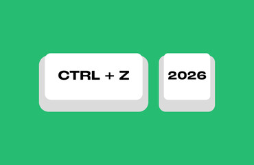 ctrl z  undo 2026 keyboard key click flat vector