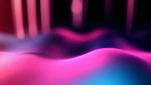 Abstract flowing digital data waves network technology background