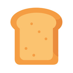 Minimalist toast slice illustration on a black backdrop