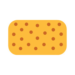 Graphic cookie illustration with round dots in a flat style