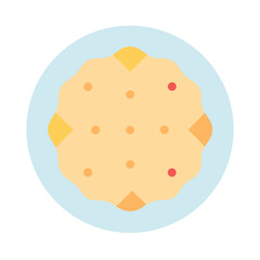 Abstract cookie flat design with colorful accents background