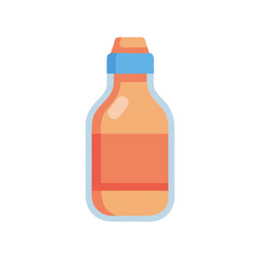 Simple illustration of a container bottle with white background