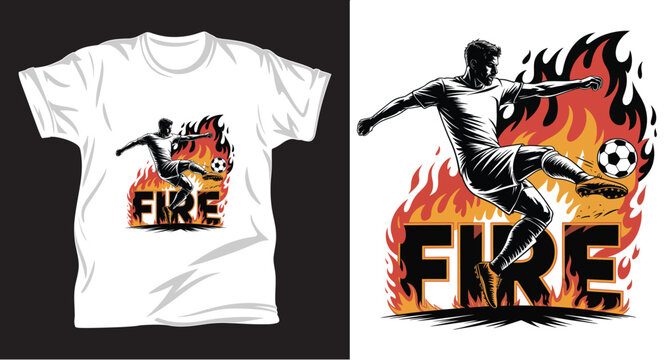 Football graphic vector t shirt design print.