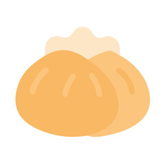 Minimalist bao buns illustration on a solid background stock image