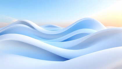 Rounded soft wave forms creating a clean, soothing backdrop