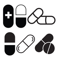 Medical Capsule Vector Icon