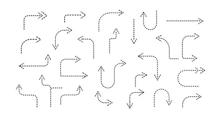 Collection of various arrows and directional symbols