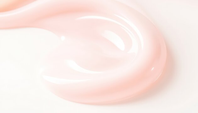 A soft swirled texture of creamy cosmetic product for skincare and beauty presentations