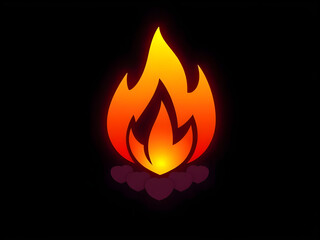 fire, flame, icon, symbol, vector, illustration, graphic, design, heat, hot, burning, blaze, inferno, spark, ignition, energy, power, danger, warning, emergency, safety, hazard, campfire, bonfire, wil