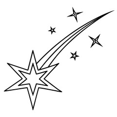 Stardust line art vector