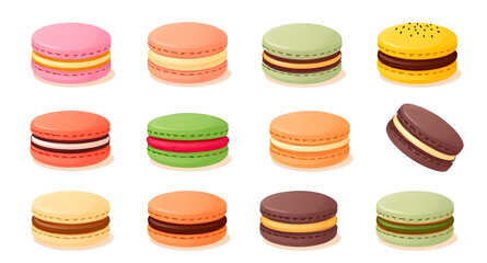 macaroon, food, dessert, macaron, french, sweet, cake, macaroons, colorful, cookie, pink, isolated, biscuit, snack, white, delicious, green, color, france, yellow, macarons, pastry, cookies, nobody, c