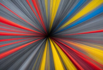 Primary color stripes expressing speed and dynamic motion