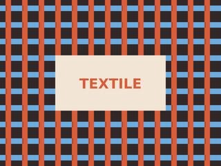 Colorful textile pattern in a modern design featuring blue and red lines on a black background