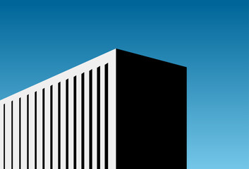 huge abstract buidling vector illustration