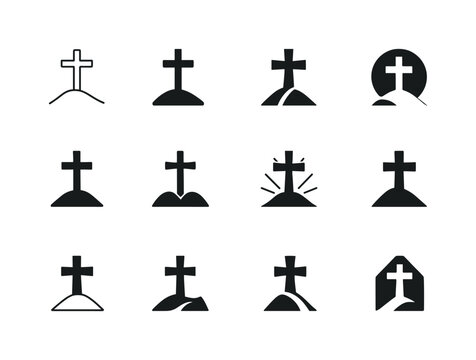 Faith Icon Variations. Faith in Jesus. Icon set. Set Logo of fai