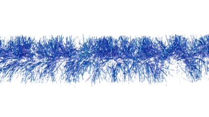 Blue Tinsel Garland Decoration for Christmas Tree