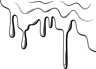 Dripping Liquid Outline Illustration