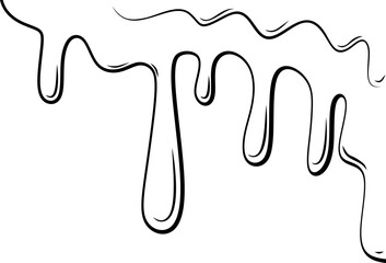 Dripping Liquid Outline Illustration