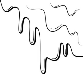 Dripping Liquid Outline Illustration