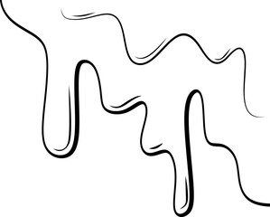 Dripping Liquid Outline Illustration