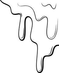 Dripping Liquid Outline Illustration