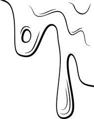 Dripping Liquid Outline Illustration