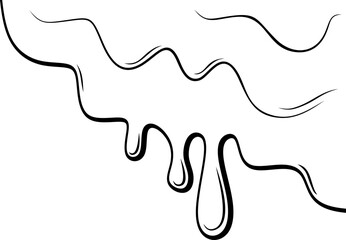 Dripping Liquid Outline Illustration