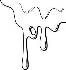 Dripping Liquid Outline Illustration