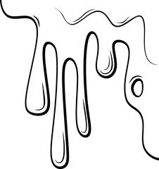 Dripping Liquid Outline Illustration