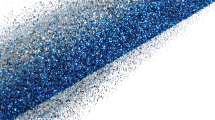 Sharp geometric sparkle line, a crisp straight diagonal line with glitter effect on transparent background