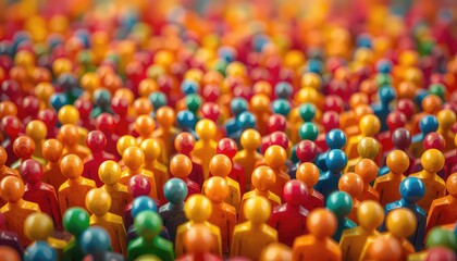A Colorful Crowd Represents Diversity, Community, and Collective Action For Any Presentation or Event