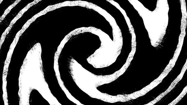 Animated Hand Drawn Scribbles Doodle Background. Crazy Hatching for your video. Doodle Loop Animated Background. Wavy movement of white marker lines, retro vintage scratch vortex grunge animation