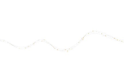 Vibrant metallic gold-toned dots creating a textured, rising wave pattern with varied particle density.